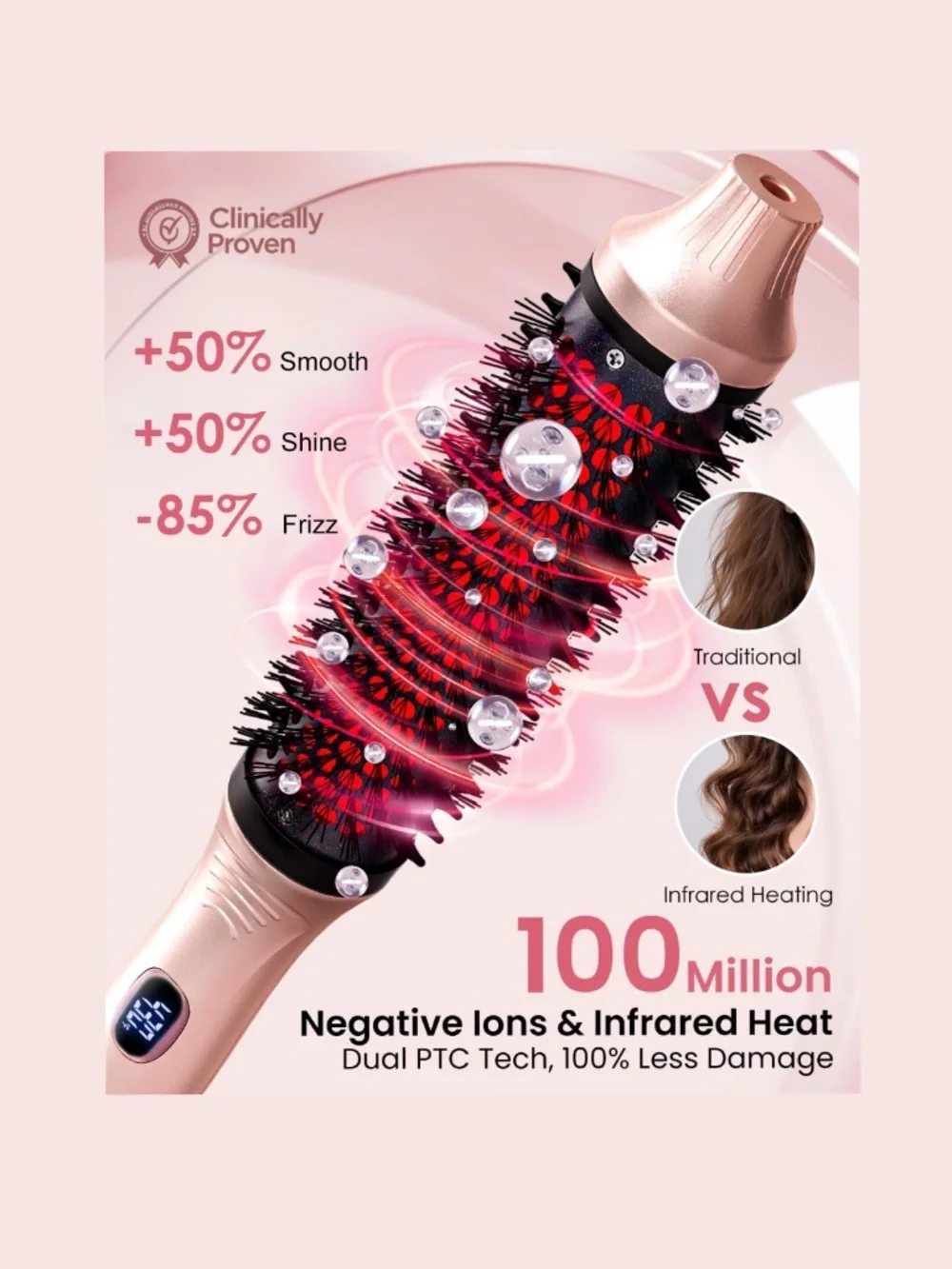 Pink Infrared Thermal Brush Dual Voltage